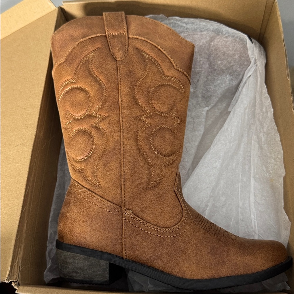 NWT-Girls Cowboy Boots Size 1 - Picture 5 of 7